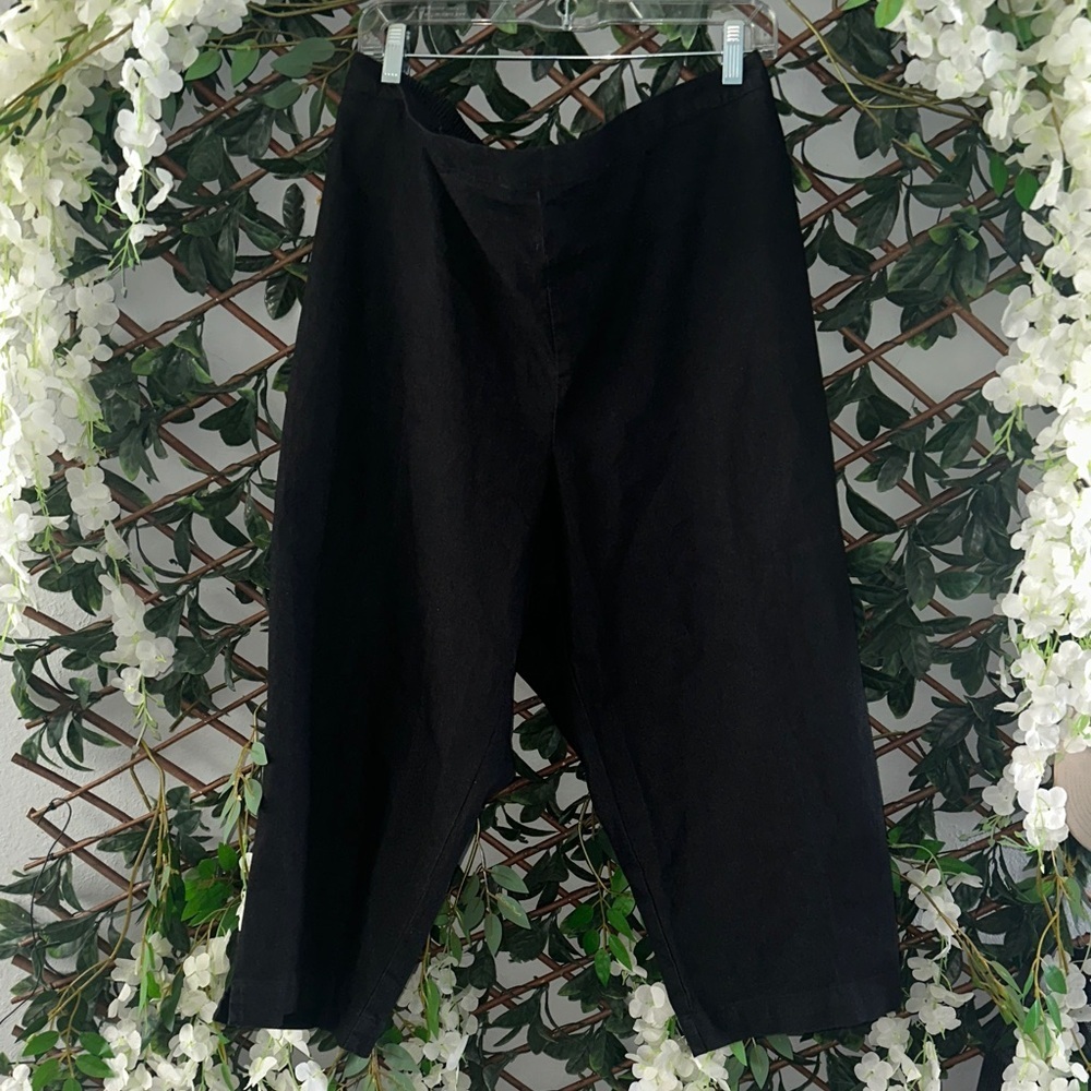 Alfred Dunner Men's Classic Black Khakis